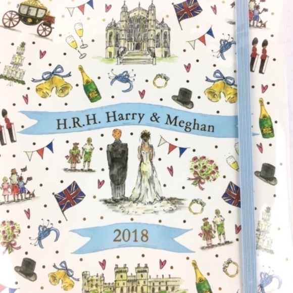 Royal Wedding Journal Prince Harry & Meghan 
A5 Lined Undated Pages Notebook NWT - Picture 2 of 5